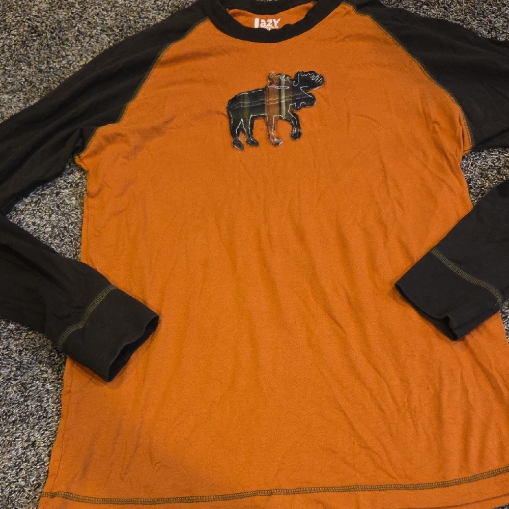 Lazy One Orange and Black Cotton Tee